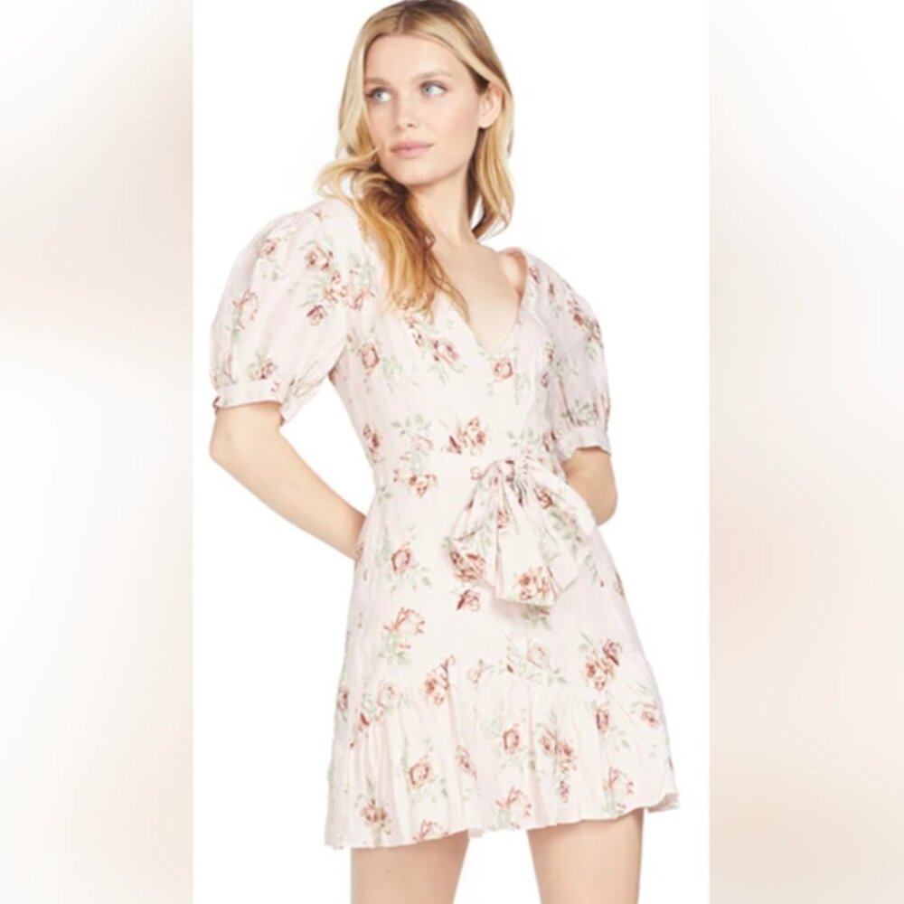 Loveshackfancy Lena Cream linen bow reversible dress vintage floral - Picture 3 of 12